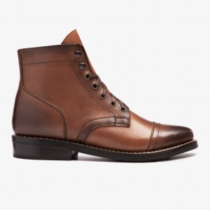 Thursday Boots Captain Schnürstiefel Damen Brandy | TBN7169MW