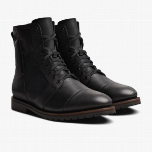 Thursday Boots Casa Moto Schnürstiefel Herren Schwarz | VWU6979FQ