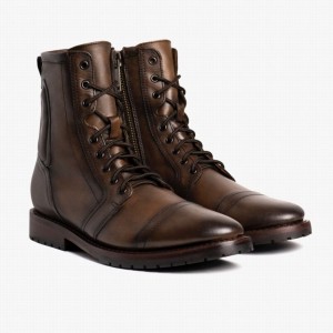 Thursday Boots Casa Moto Schnürstiefel Herren Schokolade | JOB5243QG