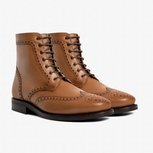 Thursday Boots Wingtip Schnürstiefel Herren Braun | KML3998NK