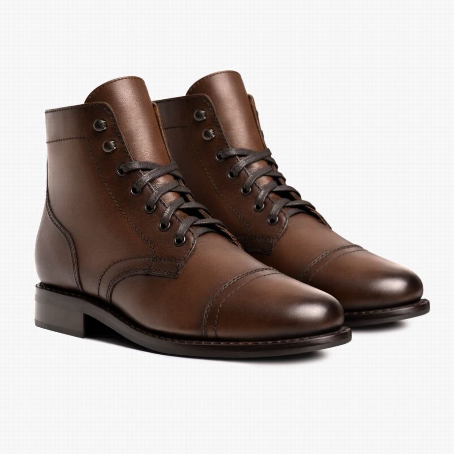 Thursday Boots Captain Schnürstiefel Damen Walnut | VVB8929DQ