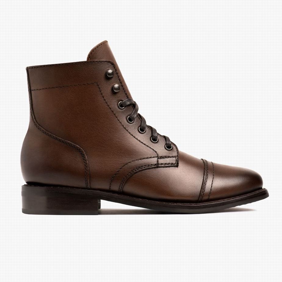 Thursday Boots Captain Schnürstiefel Damen Walnut | VVB8929DQ