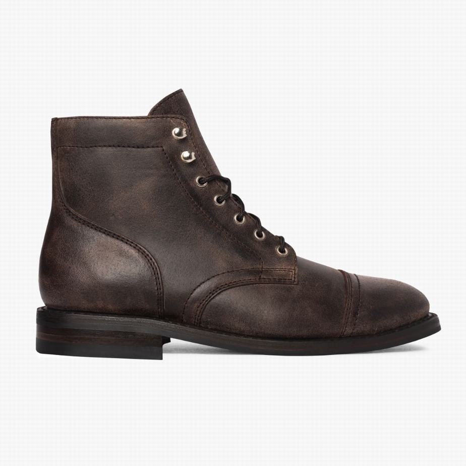 Thursday Boots Captain Schnürstiefel Herren Kaffee | EEN2218CU