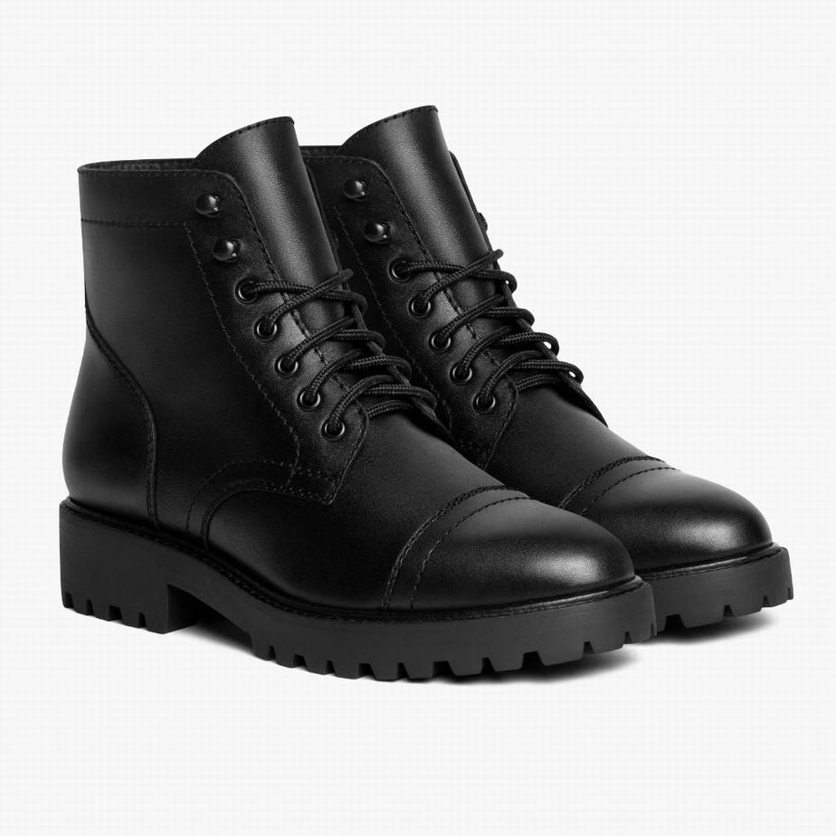 Thursday Boots Captain StormKing® Schnürstiefel Damen Schwarz | SCJ4828SR