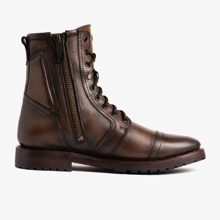 Thursday Boots Casa Moto Schnürstiefel Herren Schokolade | JOB5243QG