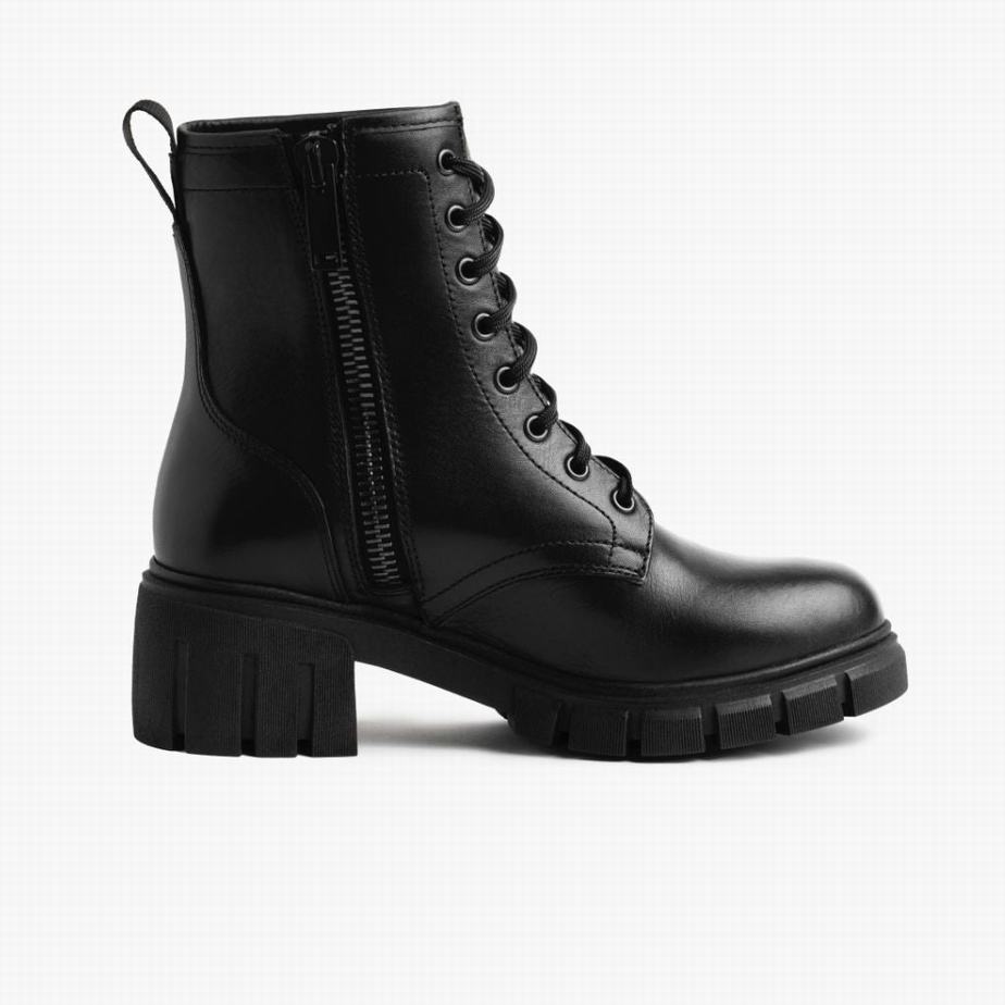 Thursday Boots Coda Schnürstiefel Damen Schwarz | JUH276HR