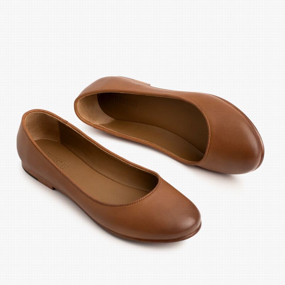 Thursday Boots Feliz Ballerinas Damen Toffee | FOX768RB