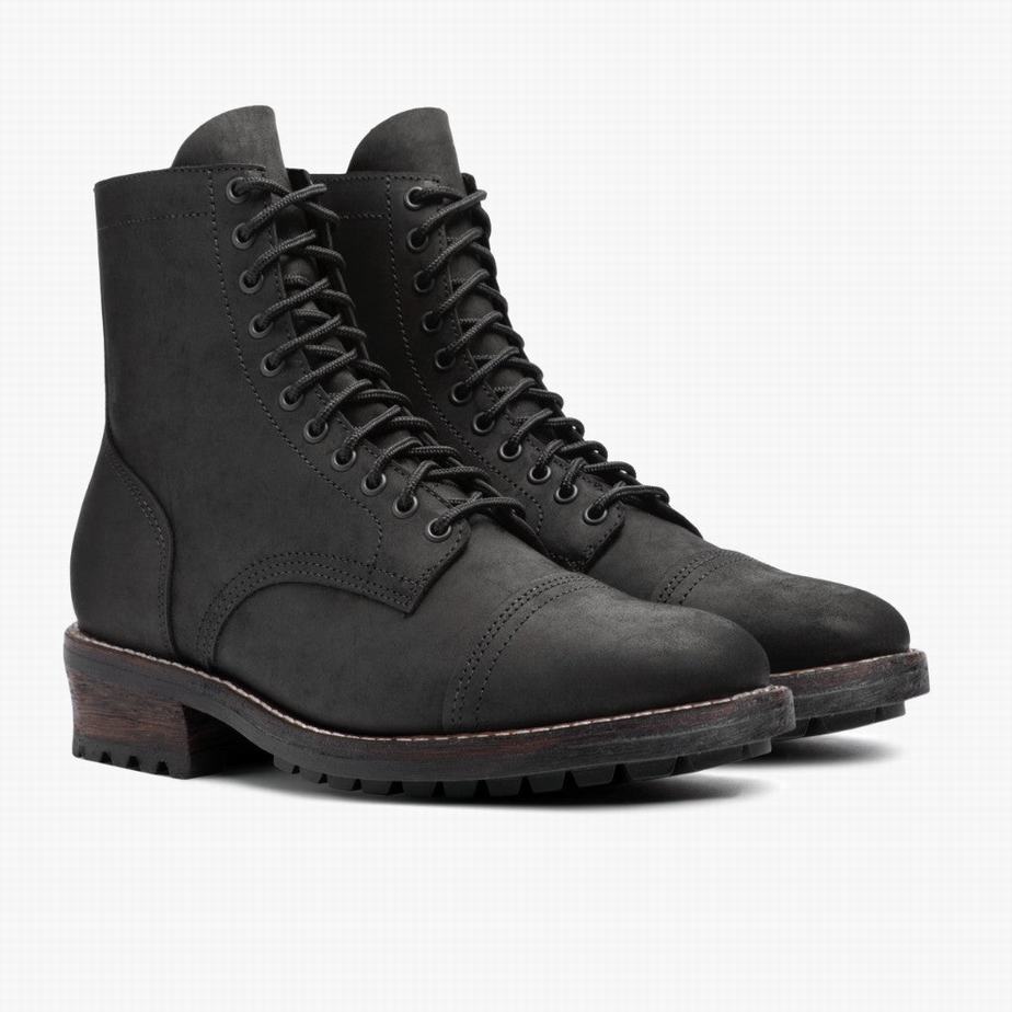 Thursday Boots Logger Schnürstiefel Herren Schwarz | CGE484DG