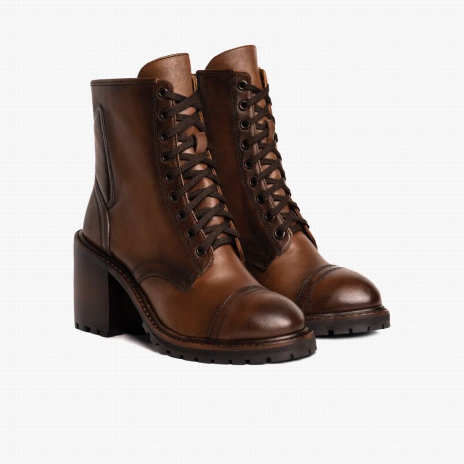 Thursday Boots Rebel Schnürstiefel Damen Walnut | YKY9532JB