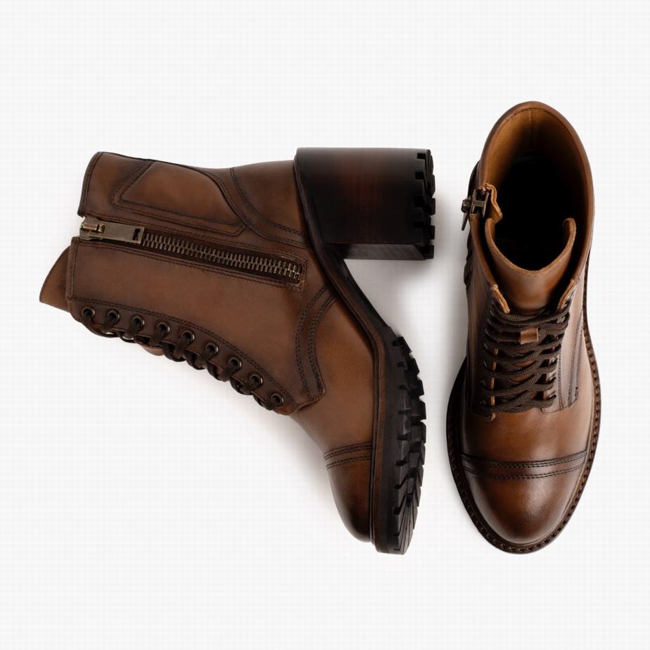 Thursday Boots Rebel Schnürstiefel Damen Walnut | YKY9532JB