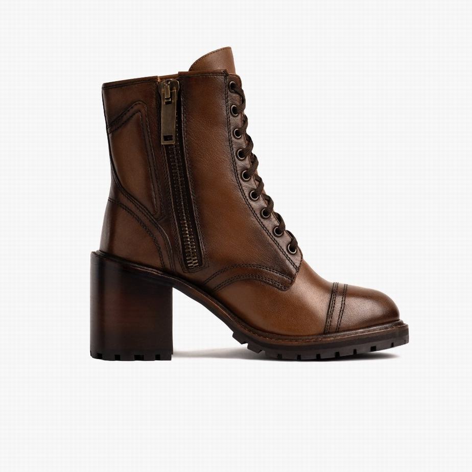 Thursday Boots Rebel Schnürstiefel Damen Walnut | YKY9532JB