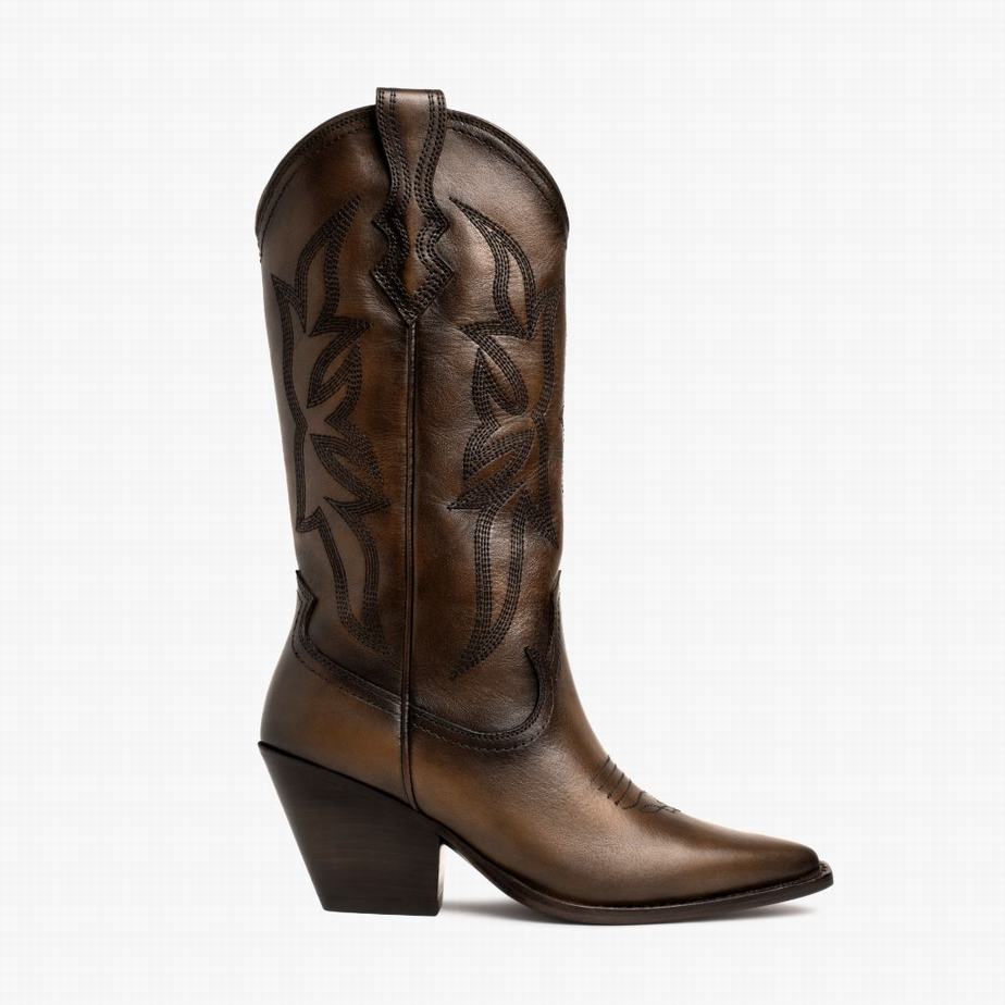 Thursday Boots Rodeo Westernstiefel Damen Schokolade | QBS9130FA