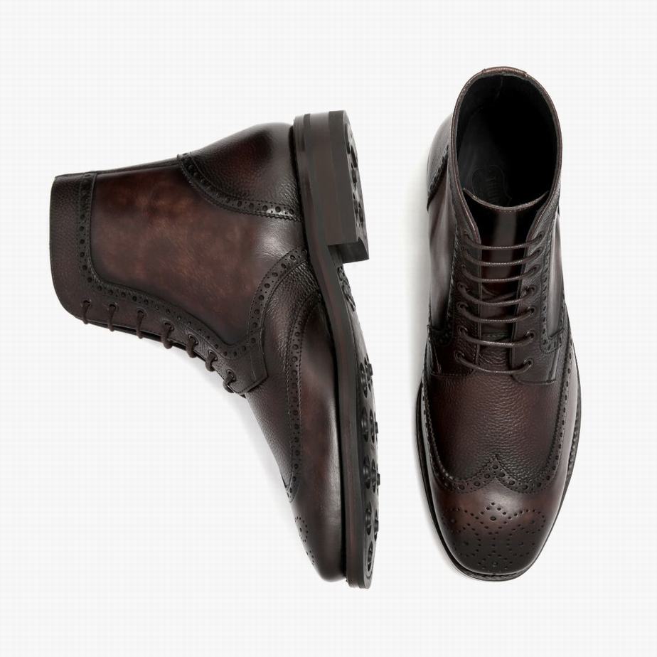 Thursday Boots Wingtip Schnürstiefel Herren Kaffee | GEE7494JY