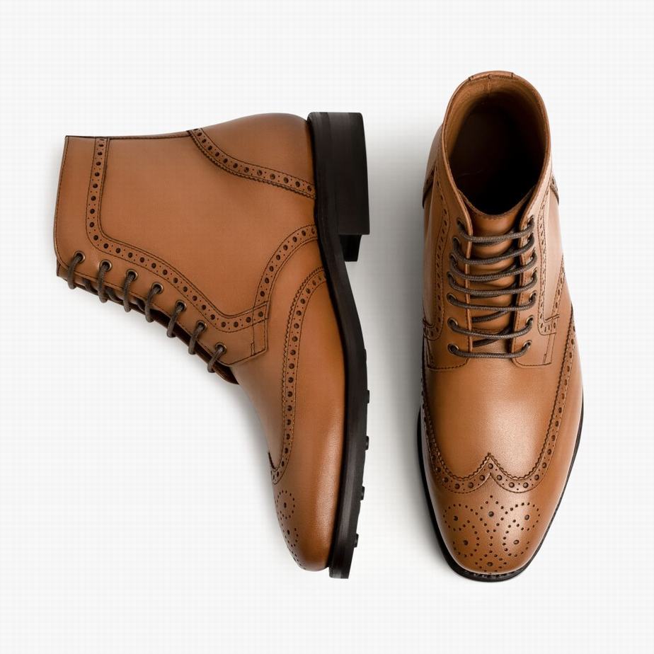 Thursday Boots Wingtip Schnürstiefel Herren Braun | KML3998NK