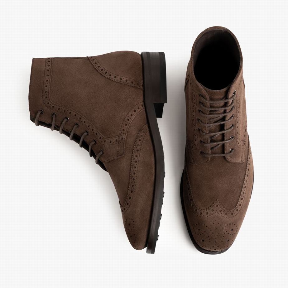 Thursday Boots Wingtip Schnürstiefel Herren Schokolade | PAF4292US